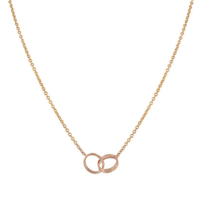 ¡®Veyra Jewelry¡¯LOVE NECKLACE DOUBLE RING PINK GOLD