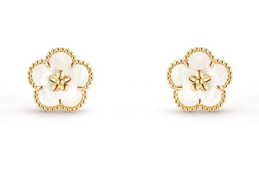[Veyra Jewelry]LUCKY WHITE MOP EARRINGS