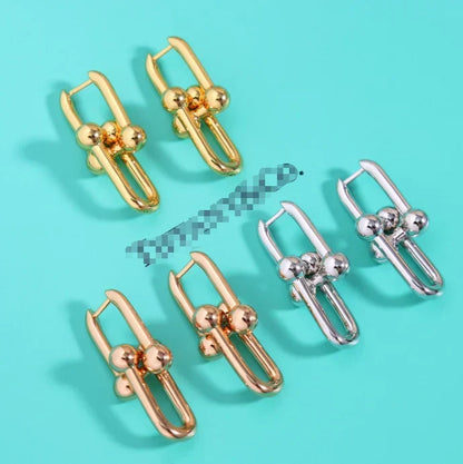 [Veyra Jewelry]TF HORSESHOE BUCKLE EARRINGS