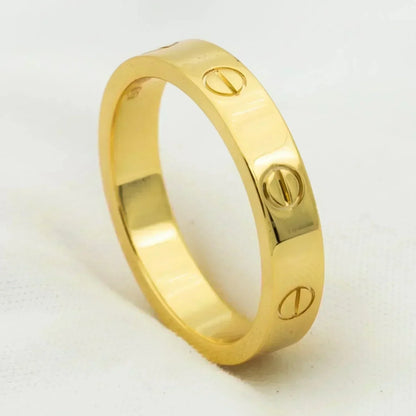 ¡®Veyra Jewelry¡¯LOVE RING 4MM 1 DIAMOND GOLD