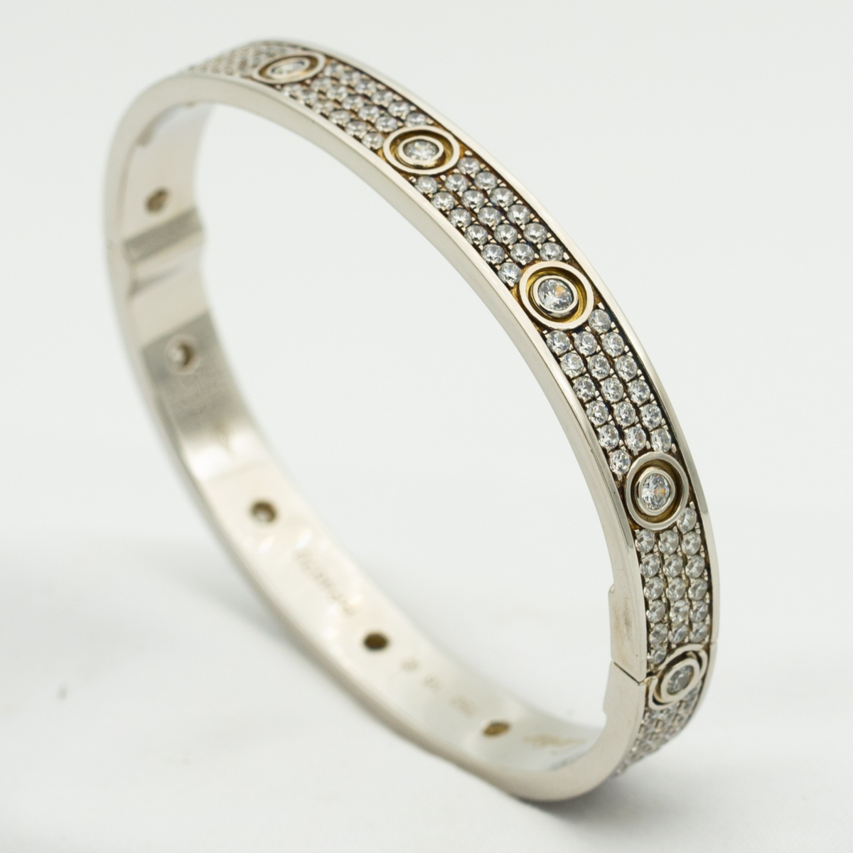¡®Veyra Jewelry¡¯LOVE BRACELET 6.1MM DIAMOND-PAVED 10 BIG DIAMONDS