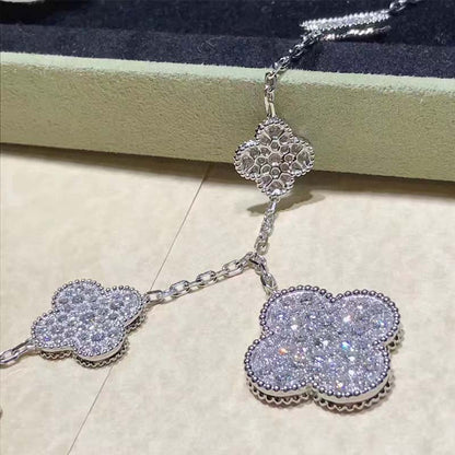 ¡®Veyra Jewelry¡¯CLOVER 6 MOTIFS SILVER DIAMOND BRACELET