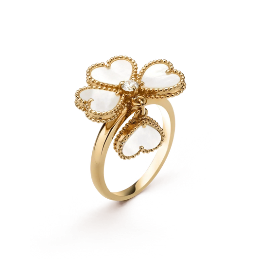 ¡®Veyra Jewelry¡¯SWEET CLOVER WHITE MOP RING