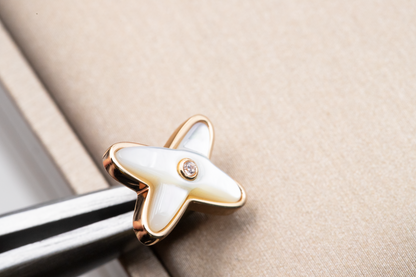¡®Veyra Jewelry¡¯JEUX DE WHITE MOP PINK GOLD DIAMOND EARRINGS