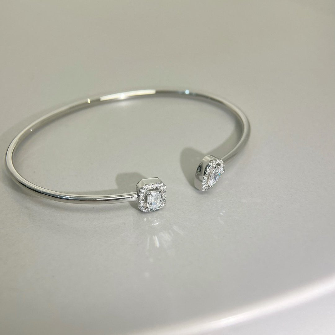 [Veyra Jewelry]JONC FLEX MY TWIN TOI & MOI SILVER DIAMOND BRACELET