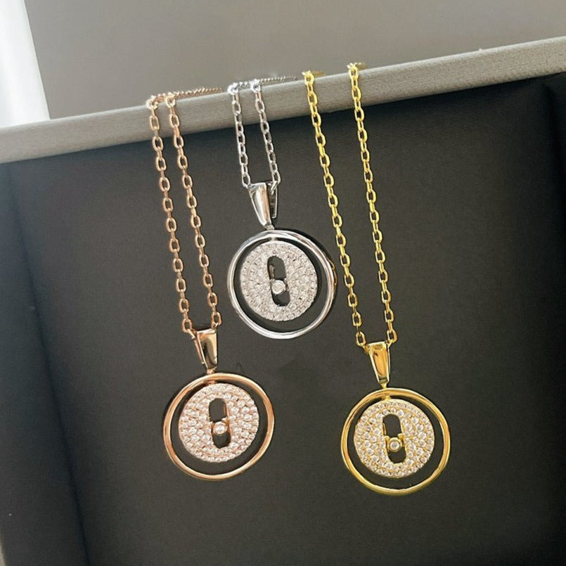 [Veyra Jewelry]LUCKY MOVER PM PAVED NECKLACE