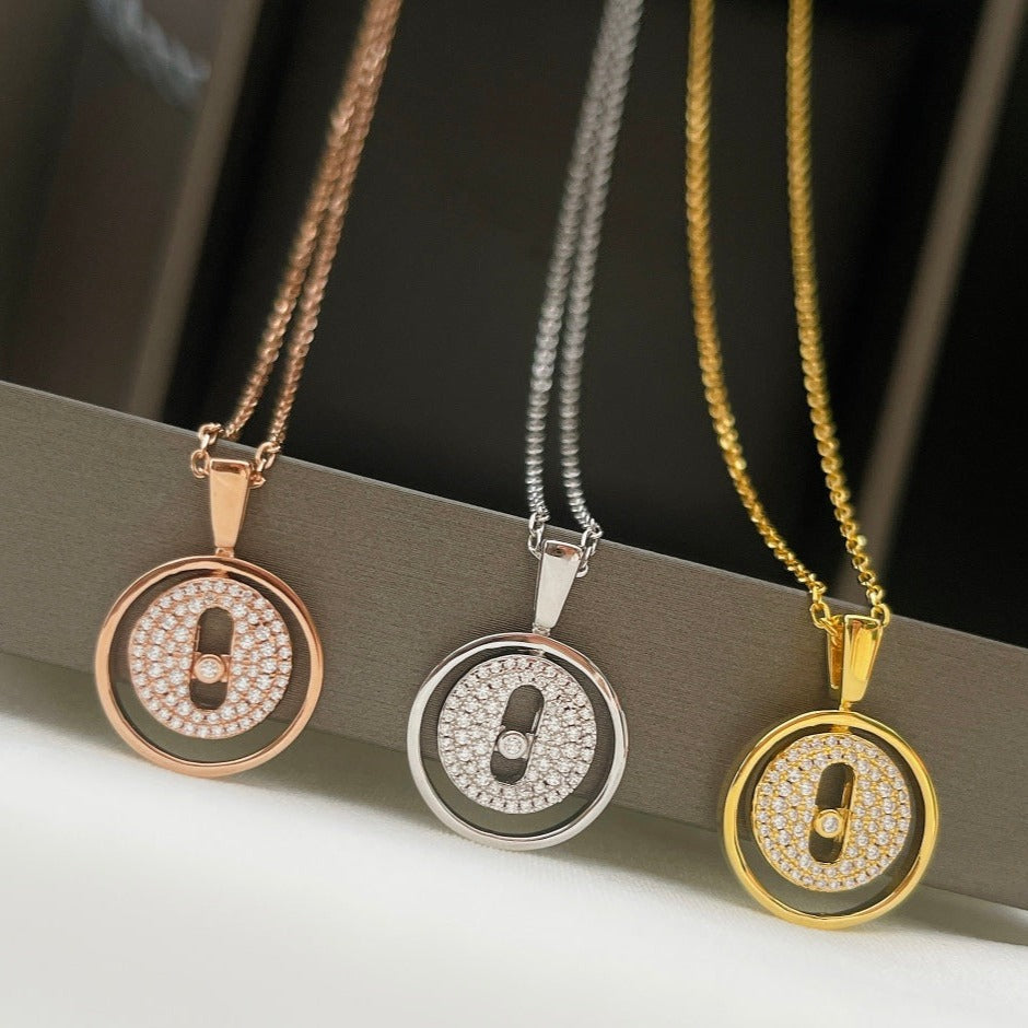 [Veyra Jewelry]LUCKY MOVER PM PAVED NECKLACE