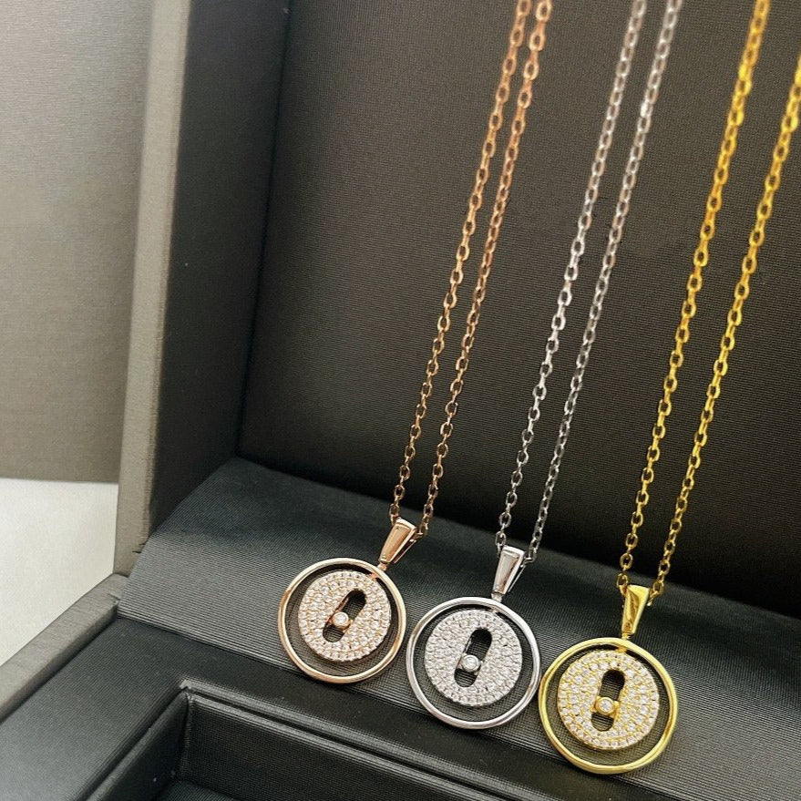 [Veyra Jewelry]LUCKY MOVER PM PAVED NECKLACE