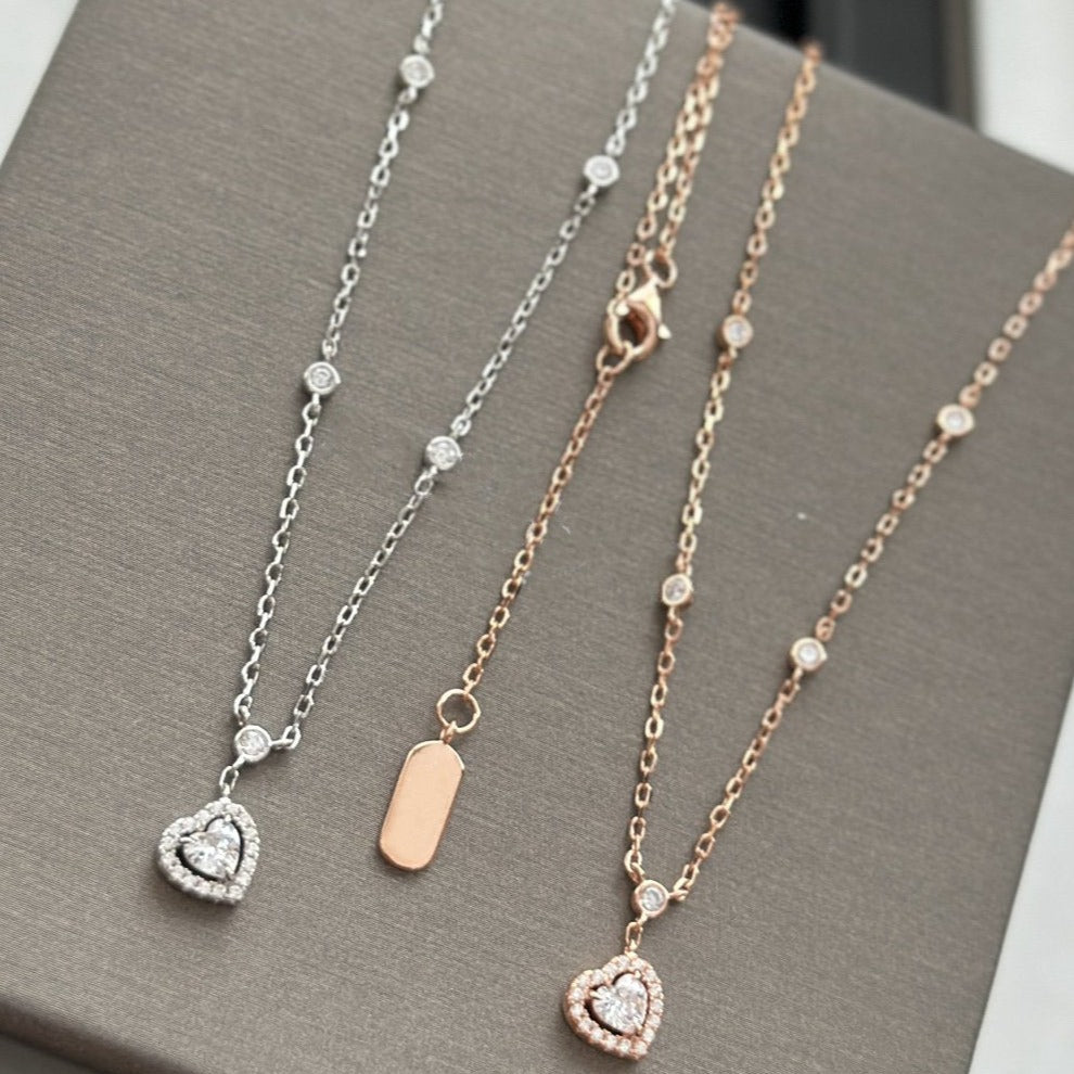 [Veyra Jewelry]JOY HEART DIAMOND NECKLACE