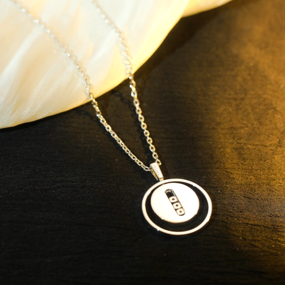 [Veyra Jewelry]LUCKY MOVE MM SILVER DIAMOND NECKLACE