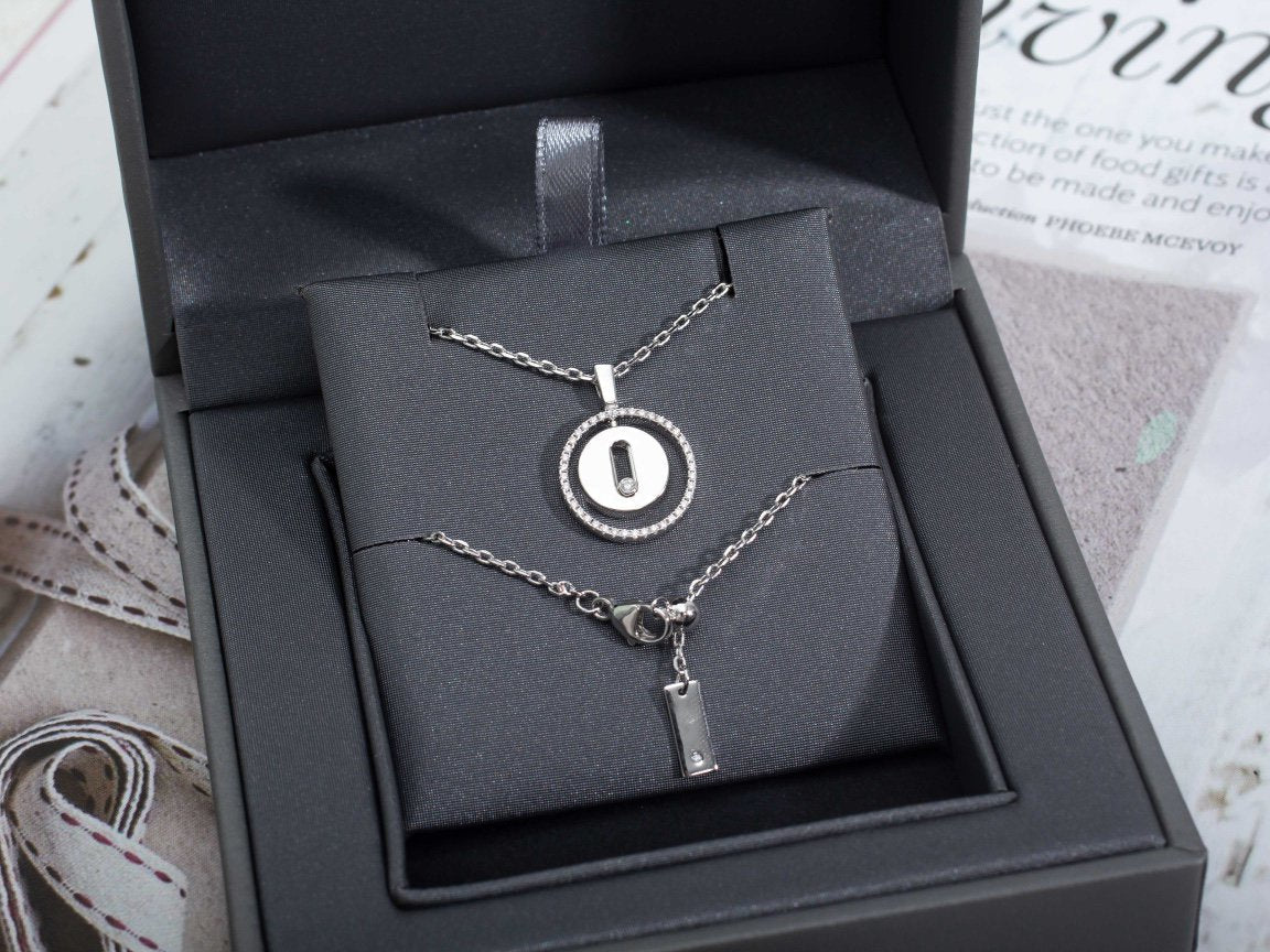[Veyra Jewelry]LUCKY MOVE PM NECKLACE SILVER DIAMOND