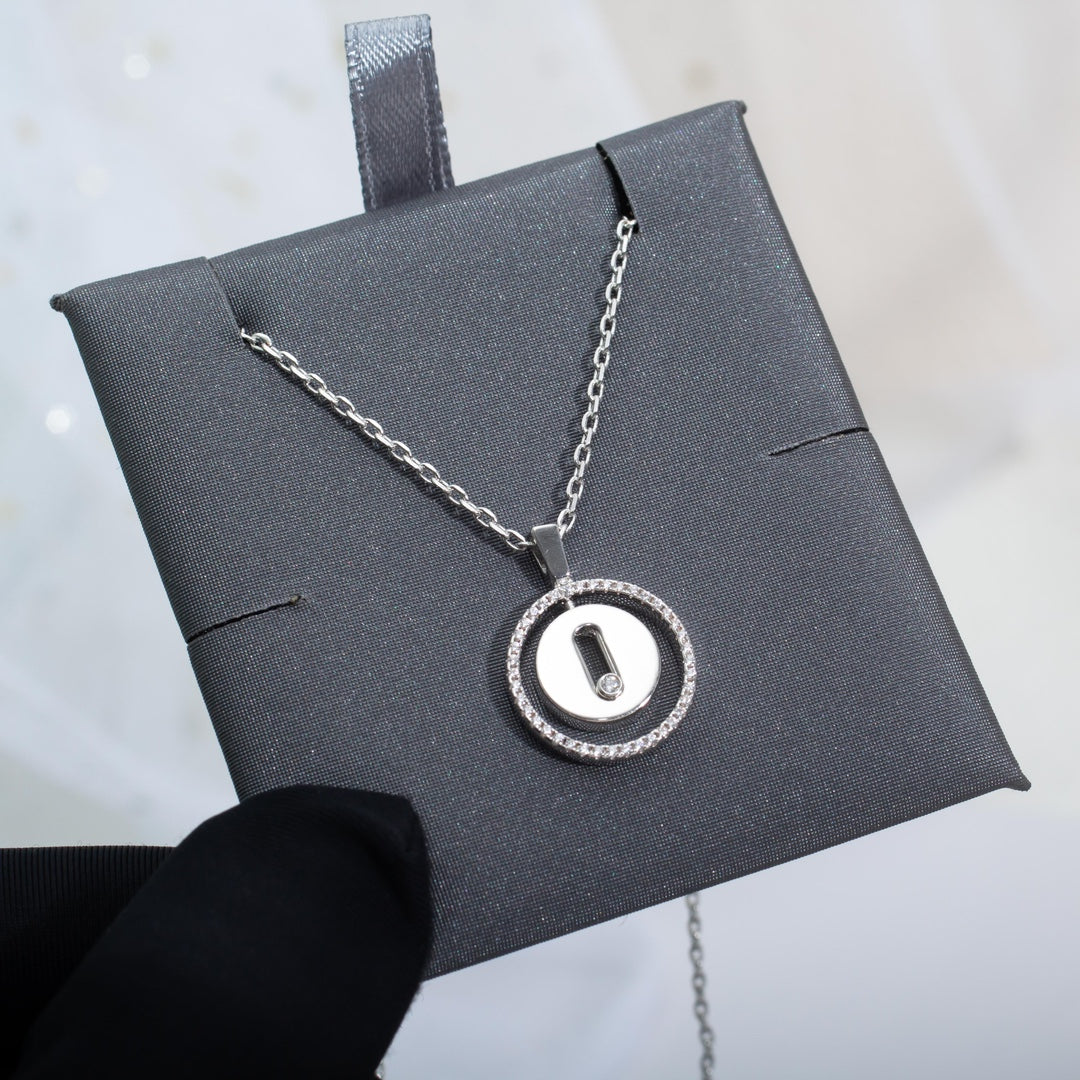 [Veyra Jewelry]LUCKY MOVE PM NECKLACE SILVER DIAMOND