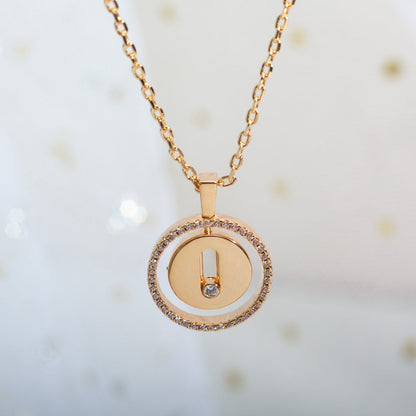 [Veyra Jewelry]LUCKY MOVE PM NECKLACE PINK GOLD DIAMOND