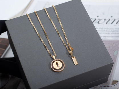 [Veyra Jewelry]LUCKY MOVE PM NECKLACE PINK GOLD DIAMOND