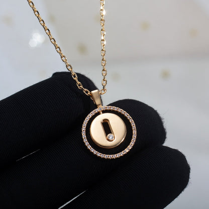 [Veyra Jewelry]LUCKY MOVE PM NECKLACE PINK GOLD DIAMOND