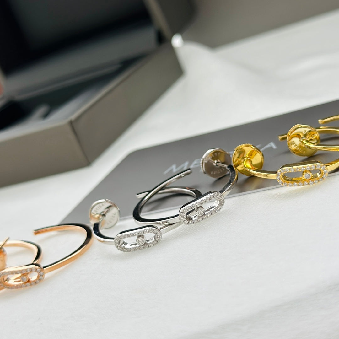 [Veyra Jewelry]CREOLES MOVE UNO PM DIAMOND EARRINGS