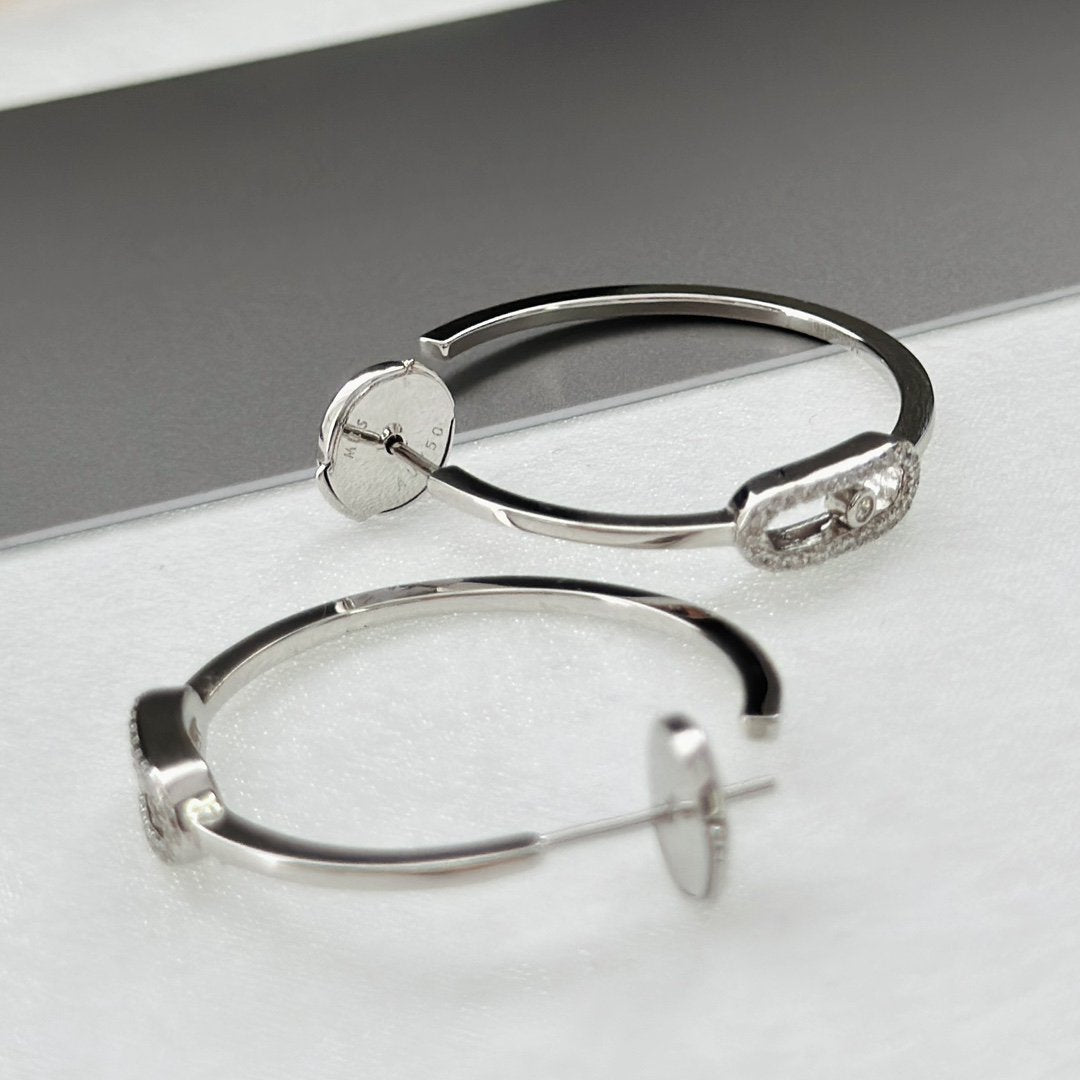 [Veyra Jewelry]CREOLES MOVE UNO PM DIAMOND EARRINGS