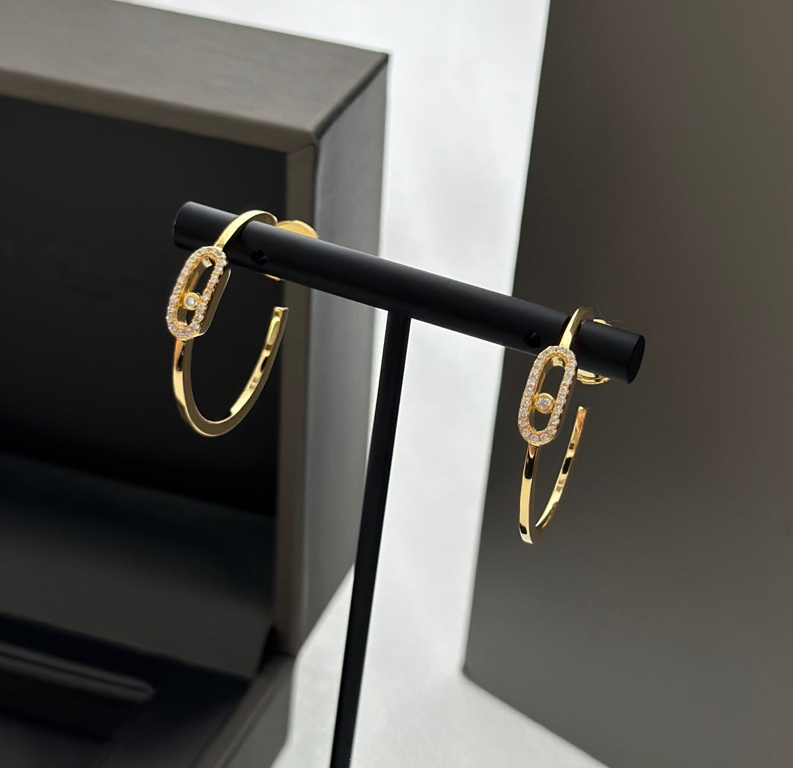 [Veyra Jewelry]CREOLES MOVE UNO PM DIAMOND EARRINGS