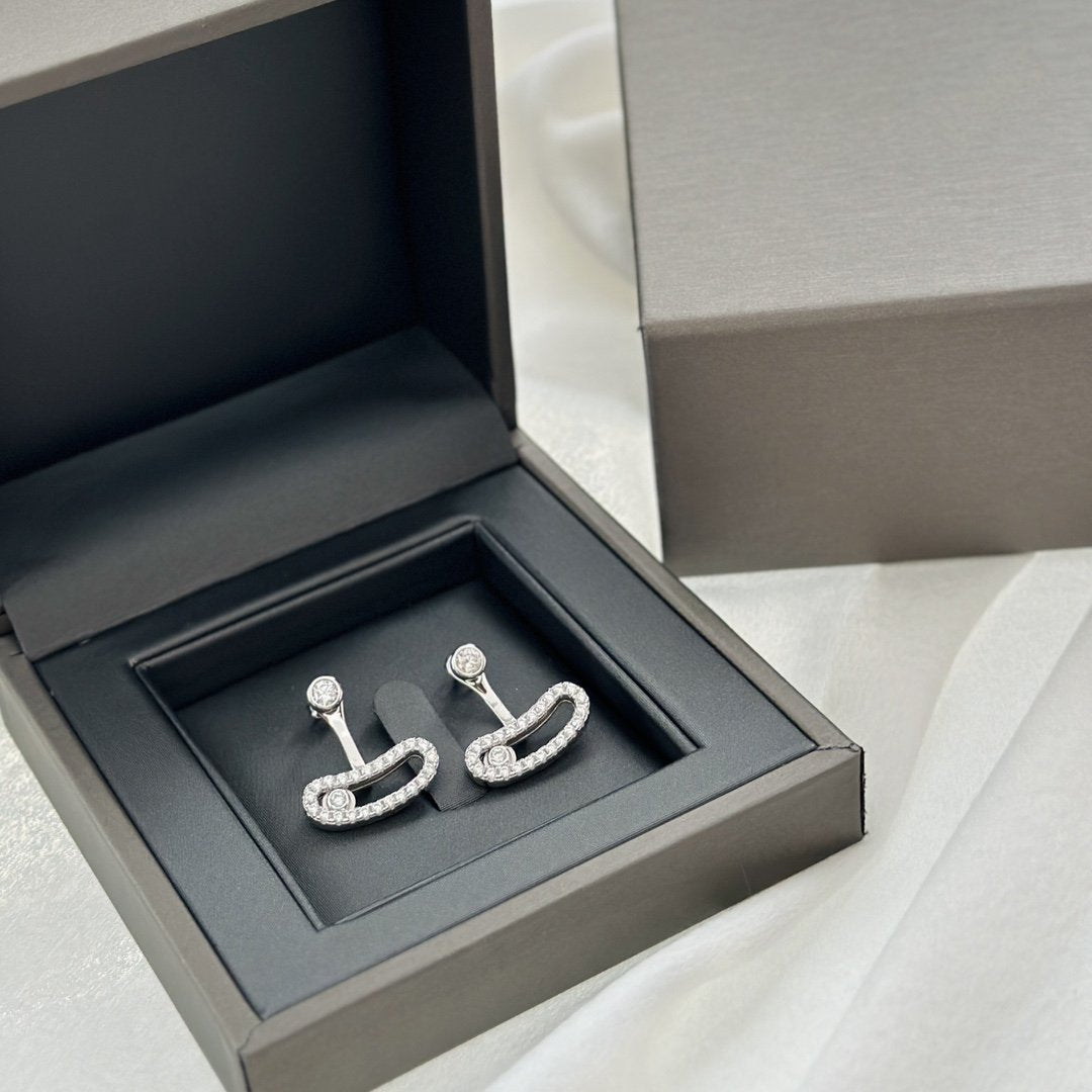 [Veyra Jewelry]MOVE UNO SILVER DIAMOND EARRINGS