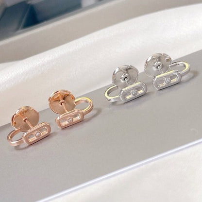 [Veyra Jewelry]CREOLES MOVE UNO MINI 1 DIAMOND EARRINGS