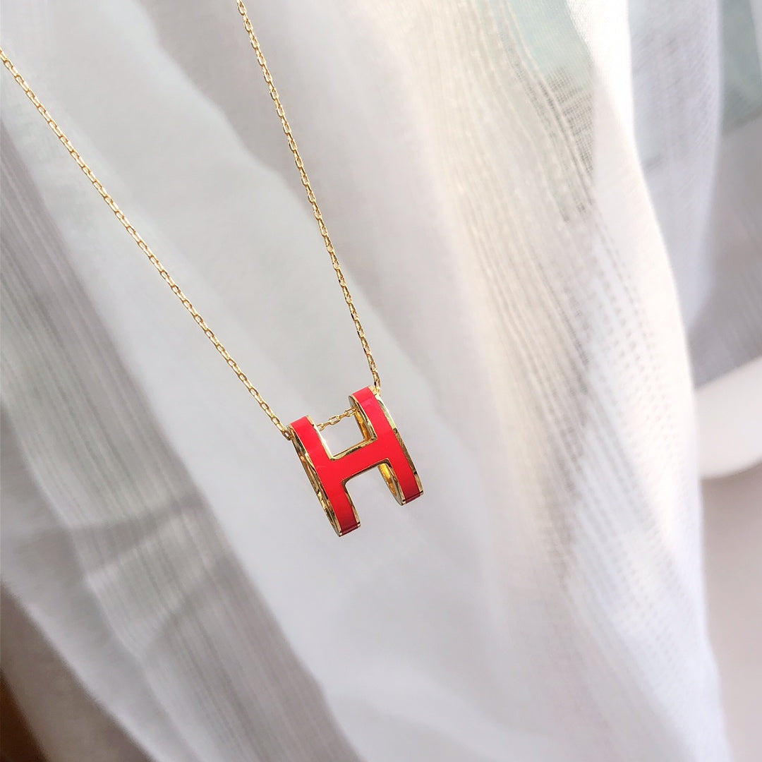 ¡®Veyra Jewelry¡¯HM CLIC RED ENAMEL GOLD NECKLACE