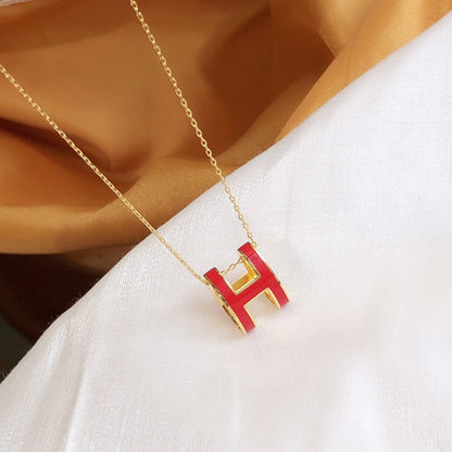 ¡®Veyra Jewelry¡¯HM CLIC RED ENAMEL GOLD NECKLACE