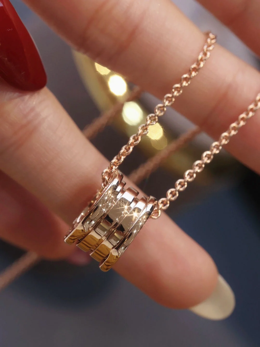[Veyra Jewelry]ZERO 1 PINK GOLD NECKLACE