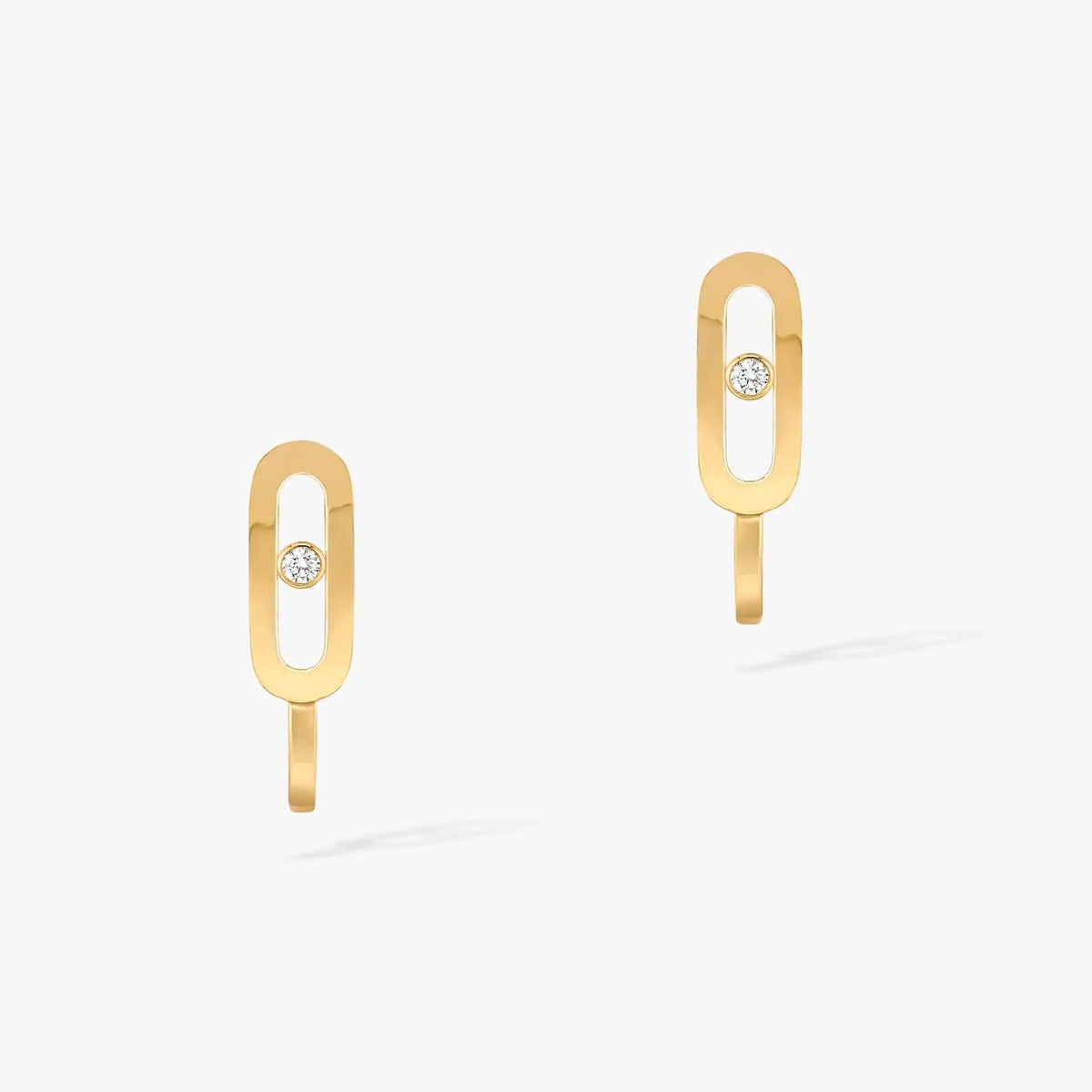[Veyra Jewelry]CREOLES MOVE UNO MINI 1 DIAMOND EARRINGS