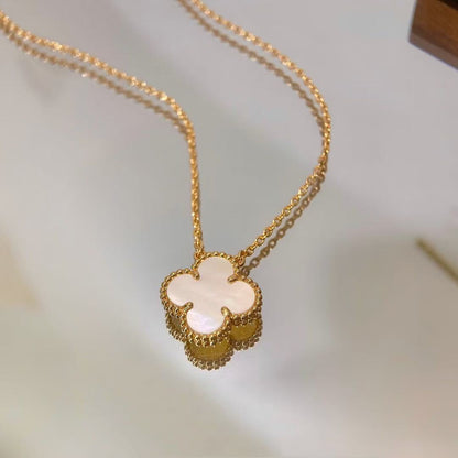 [Veyra Jewelry]CLOVER MINI 15MM WHITE MOTHER-OF-PEARL NECKLACE