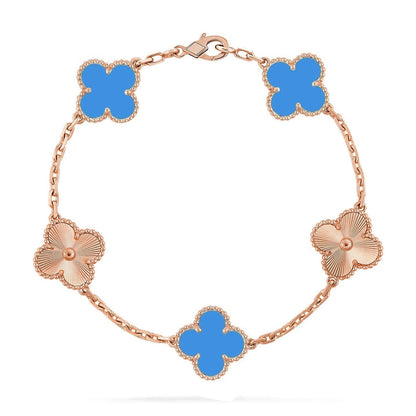 [Veyra Jewelry]New CLOVER 5 MOTIF BLUE AGATE BRACELET COLLECTION