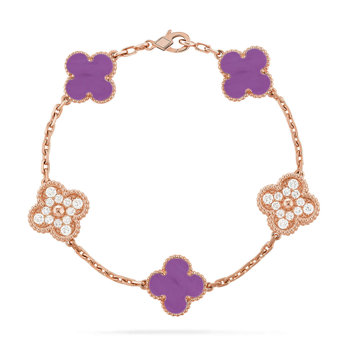 [Veyra Jewelry]New  CLOVER 5 MOTIF VIOLET BRACELET COLLECTION