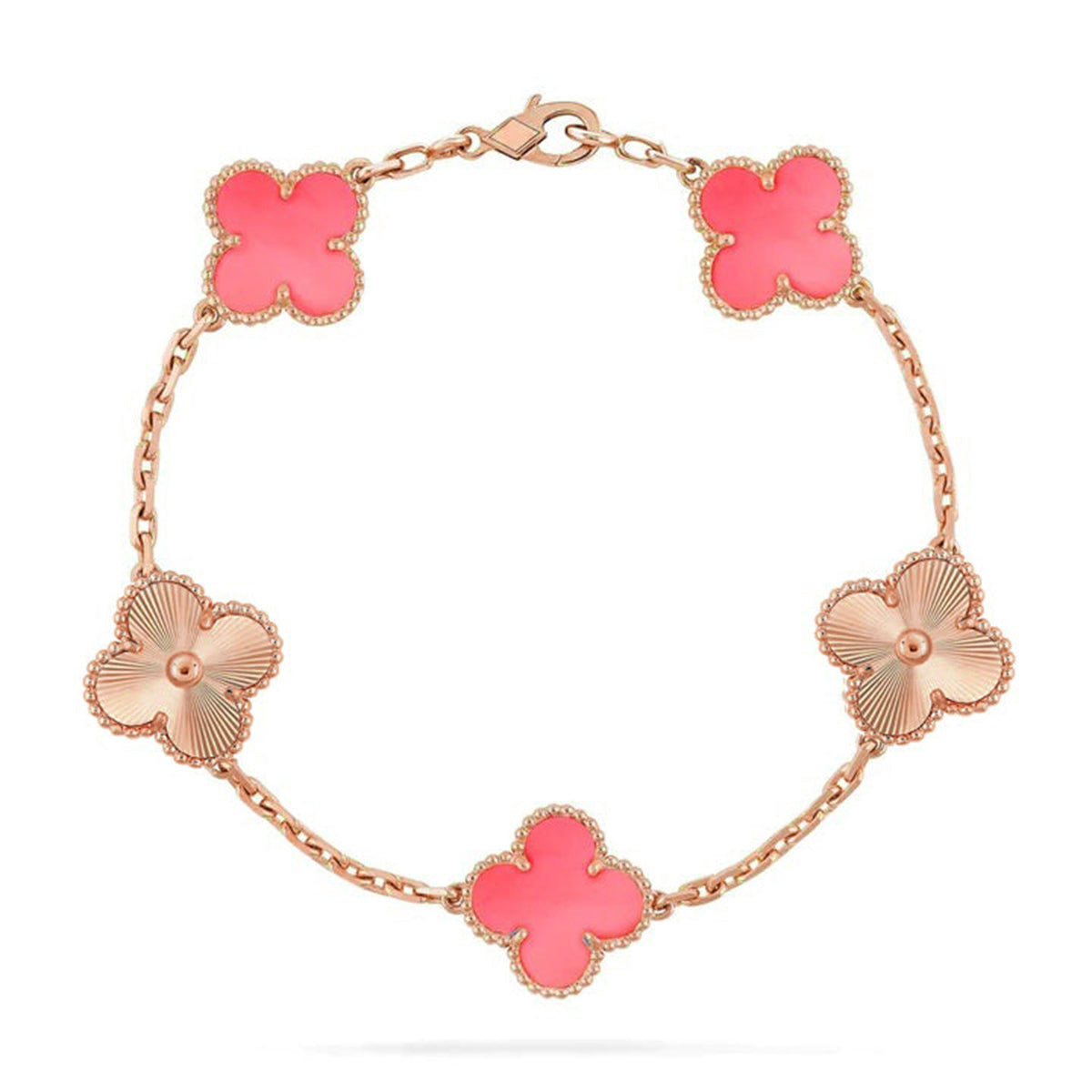 [Veyra Jewelry]New  CLOVER 5 MOTIFS  PINK MOP BRACELET COLLECTION