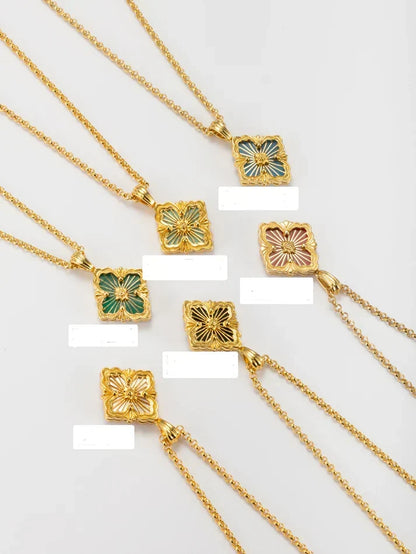 [Veyra Jewelry] B.C.L SMALL SIZE ENAMEL NECKLACE£¨Various colors)