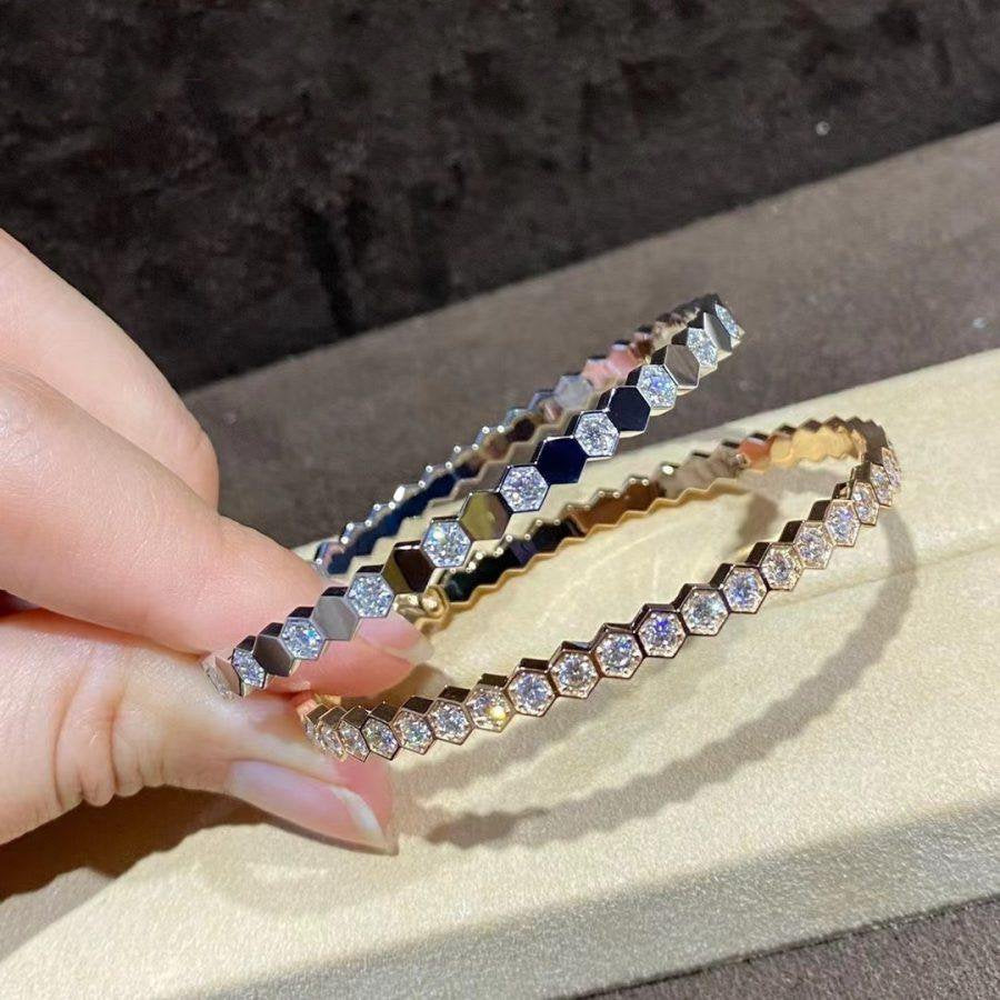 ¡®Veyra Jewelry¡¯BEE LOVE GOLD BRACELET FULL DIAMOND