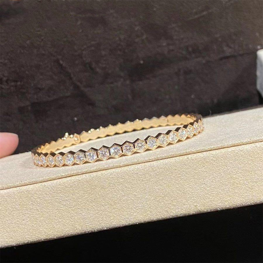 ¡®Veyra Jewelry¡¯BEE LOVE GOLD BRACELET FULL DIAMOND
