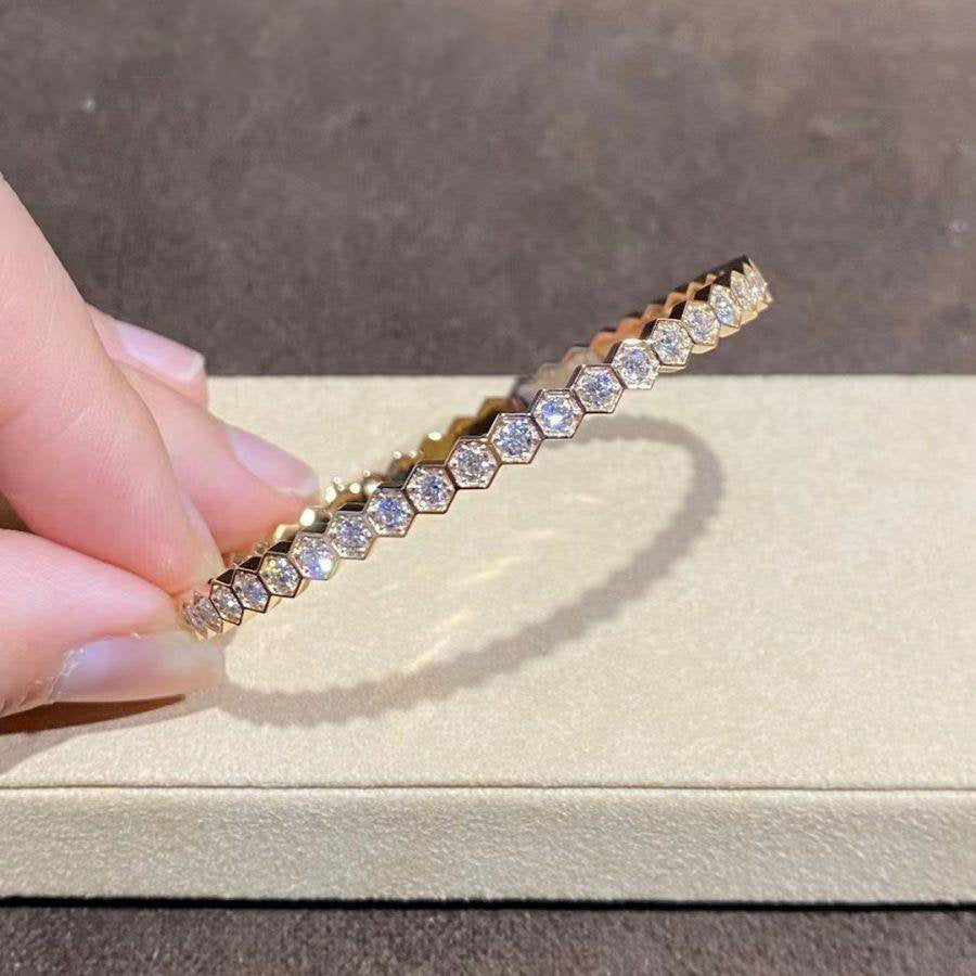 ¡®Veyra Jewelry¡¯BEE LOVE GOLD BRACELET FULL DIAMOND