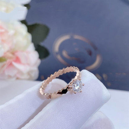 ¡®Veyra Jewelry¡¯BEE LOVE RING PINK GOLD 1 DIAMOND