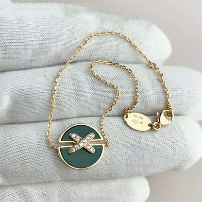 ¡®Veyra Jewelry¡¯JEUX DE BRACELET MALACHITE PINK GOLD DIAMONDS