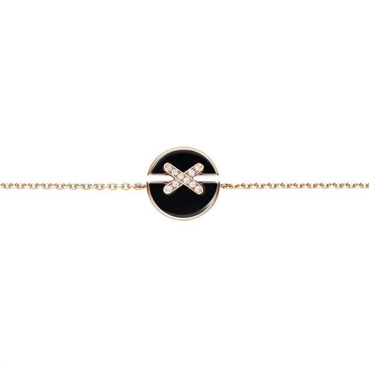 ¡®Veyra Jewelry¡¯JEUX DE BRACELET ONYX PINK GOLD DIAMOND