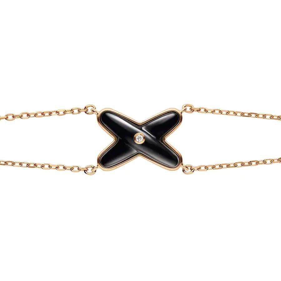 ¡®Veyra Jewelry¡¯JEUX BRACELET ONYX PINK GOLD 1 DIAMOND