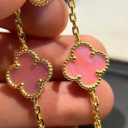[Veyra Jewelry]New  CLOVER 5 MOTIFS  PINK MOP BRACELET COLLECTION