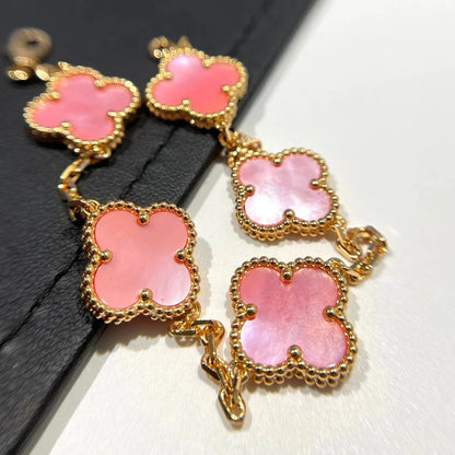 [Veyra Jewelry]New  CLOVER 5 MOTIFS  PINK MOP BRACELET COLLECTION