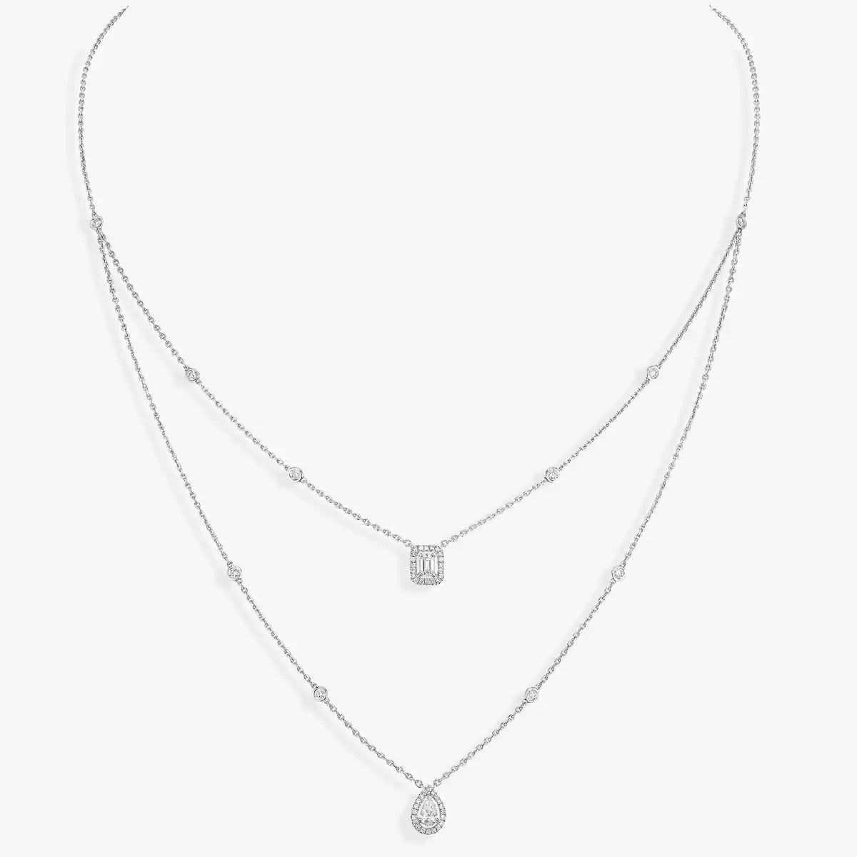 [Veyra Jewelry]Diamond Necklace My Twin 2 Rows