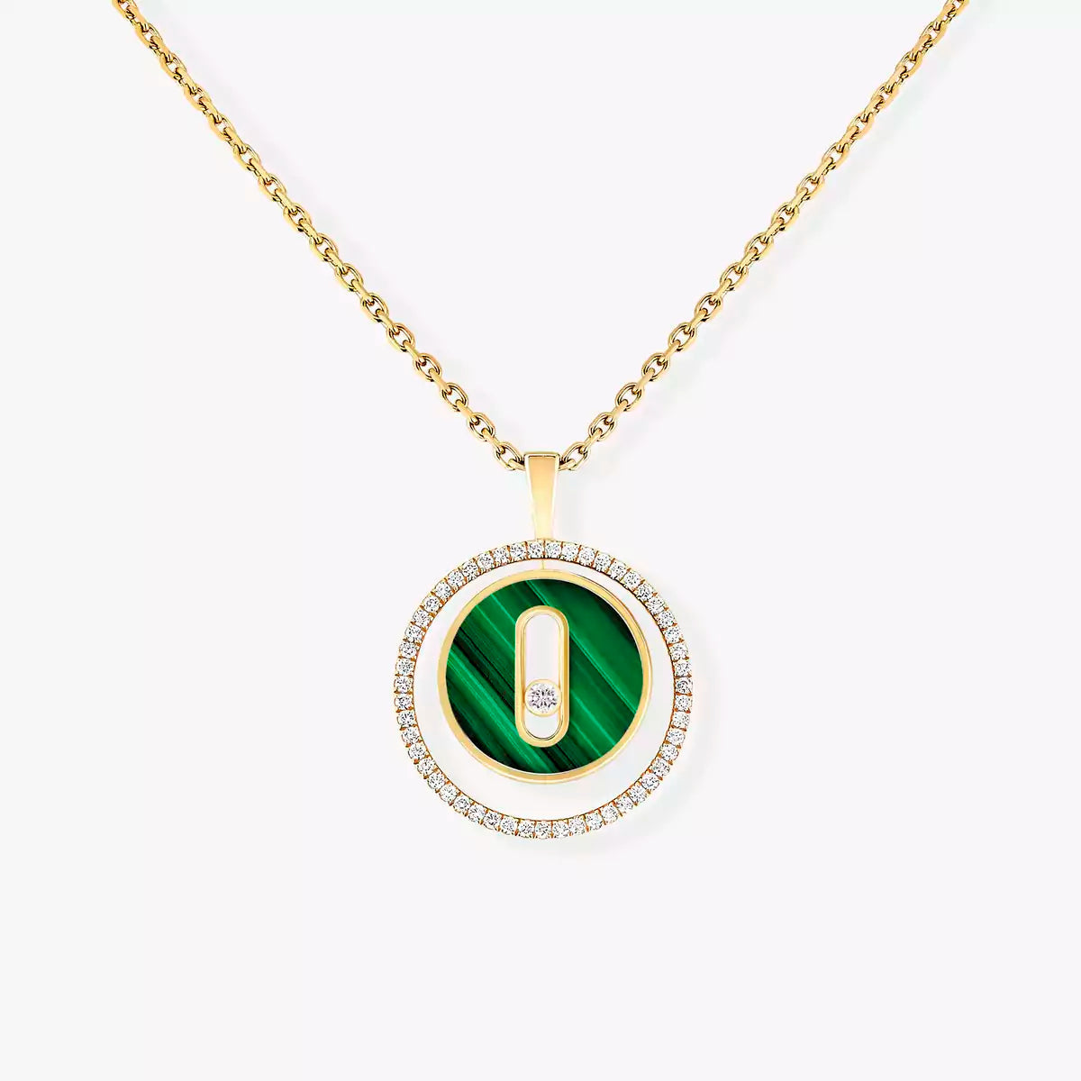 [Veyra Jewelry]Lucky Move Diamond Necklace in Rose Gold and White Mother-of-Pearl