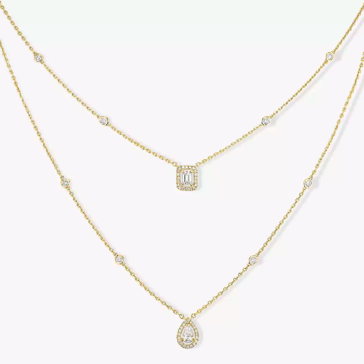 [Veyra Jewelry]Diamond Necklace My Twin 2 Rows