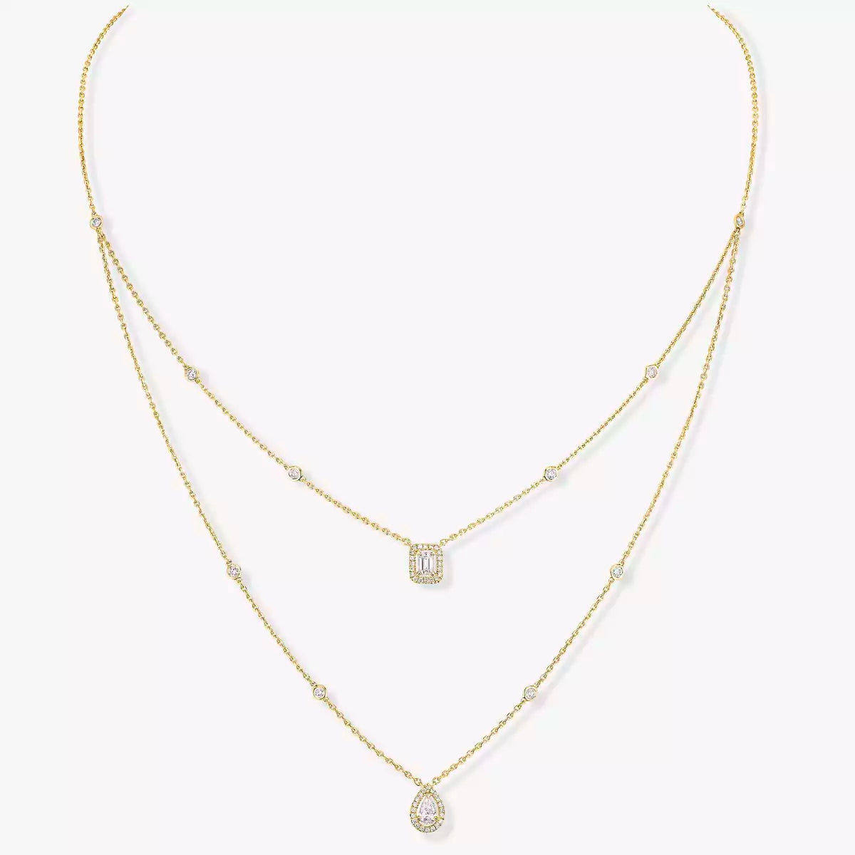 [Veyra Jewelry]Diamond Necklace My Twin 2 Rows