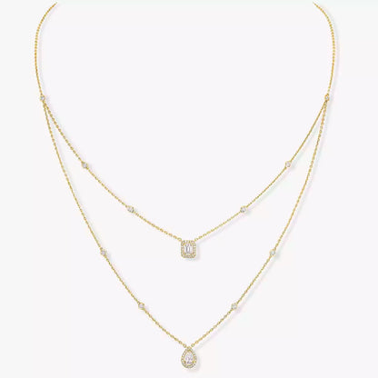 [Veyra Jewelry]Diamond Necklace My Twin 2 Rows