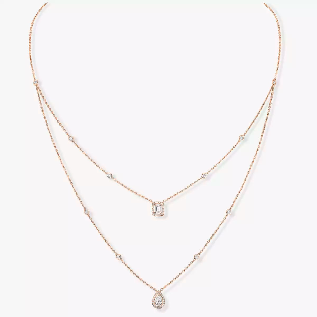 [Veyra Jewelry]Diamond Necklace My Twin 2 Rows