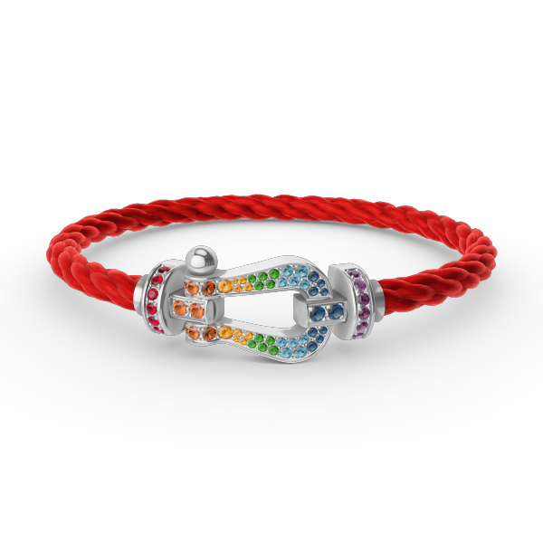 ¡®Veyra Jewelry¡¯FORC LARGE HORSESHOE  COLORED DIAMOND BRACELET SILVER