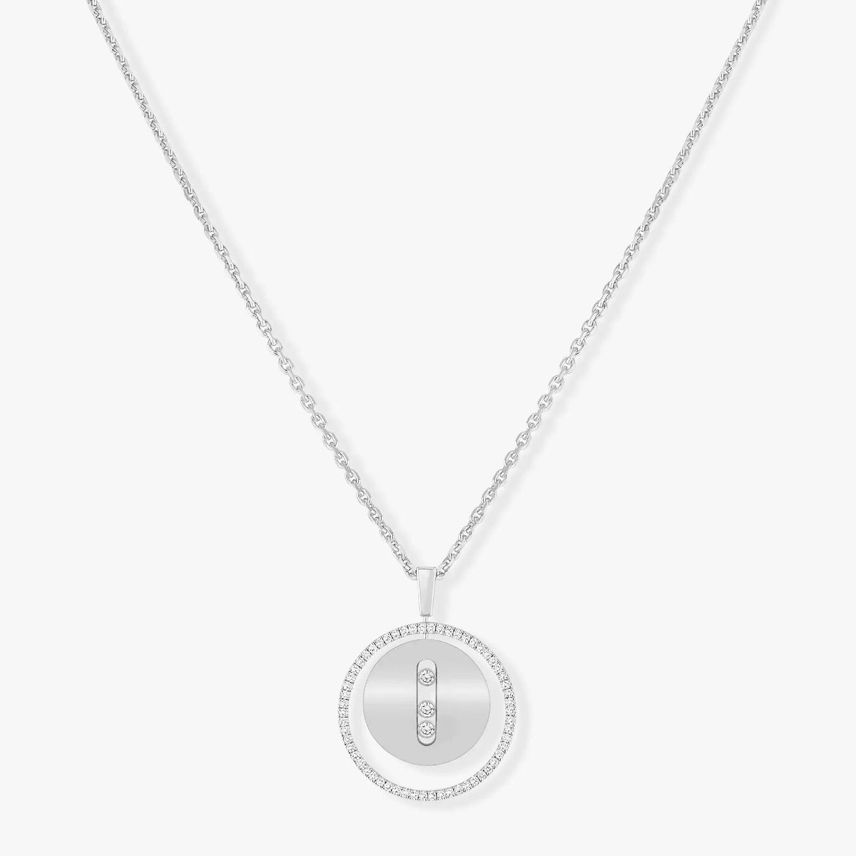 [Veyra Jewelry]LUCKY MOVE MM SILVER DIAMOND NECKLACE